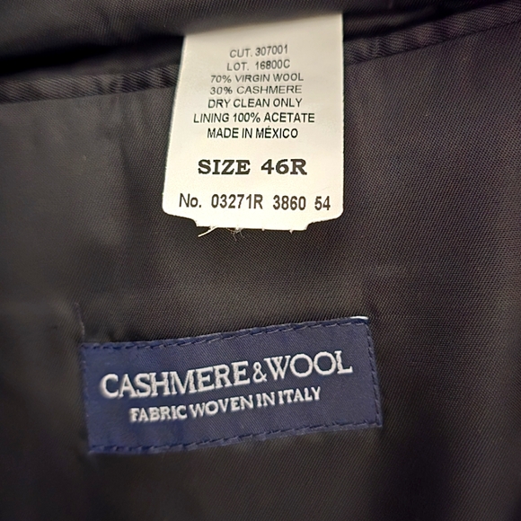 Chaps Ralph Lauren 70% Wool & 30% Cashmere Full Length Coat in Black Sized 46R - Picture 2 of 14